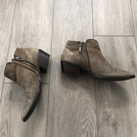 Sam Edelman Petty Moss Ankle Booties Suede Booties - Picture 2 of 5
